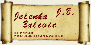 Jelenka Balević vizit kartica